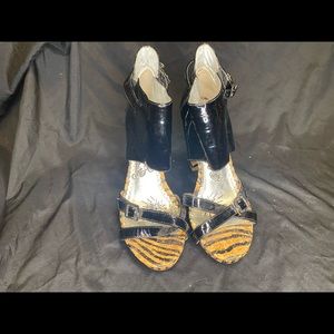 Naughty Monkey Patent Leather Funky Heels